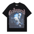 Joanshop Trendy Brand Export God&Speed Skull Letter Pattern Printed Short-Sleeved T-Shirt for Men and Women High Street Hip-Hop Half-Sleeve