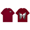 Joanshop Trendy Brand Export God&Speed Skull Letter Pattern Printed Short-Sleeved T-Shirt for Men and Women High Street Hip-Hop Half-Sleeve